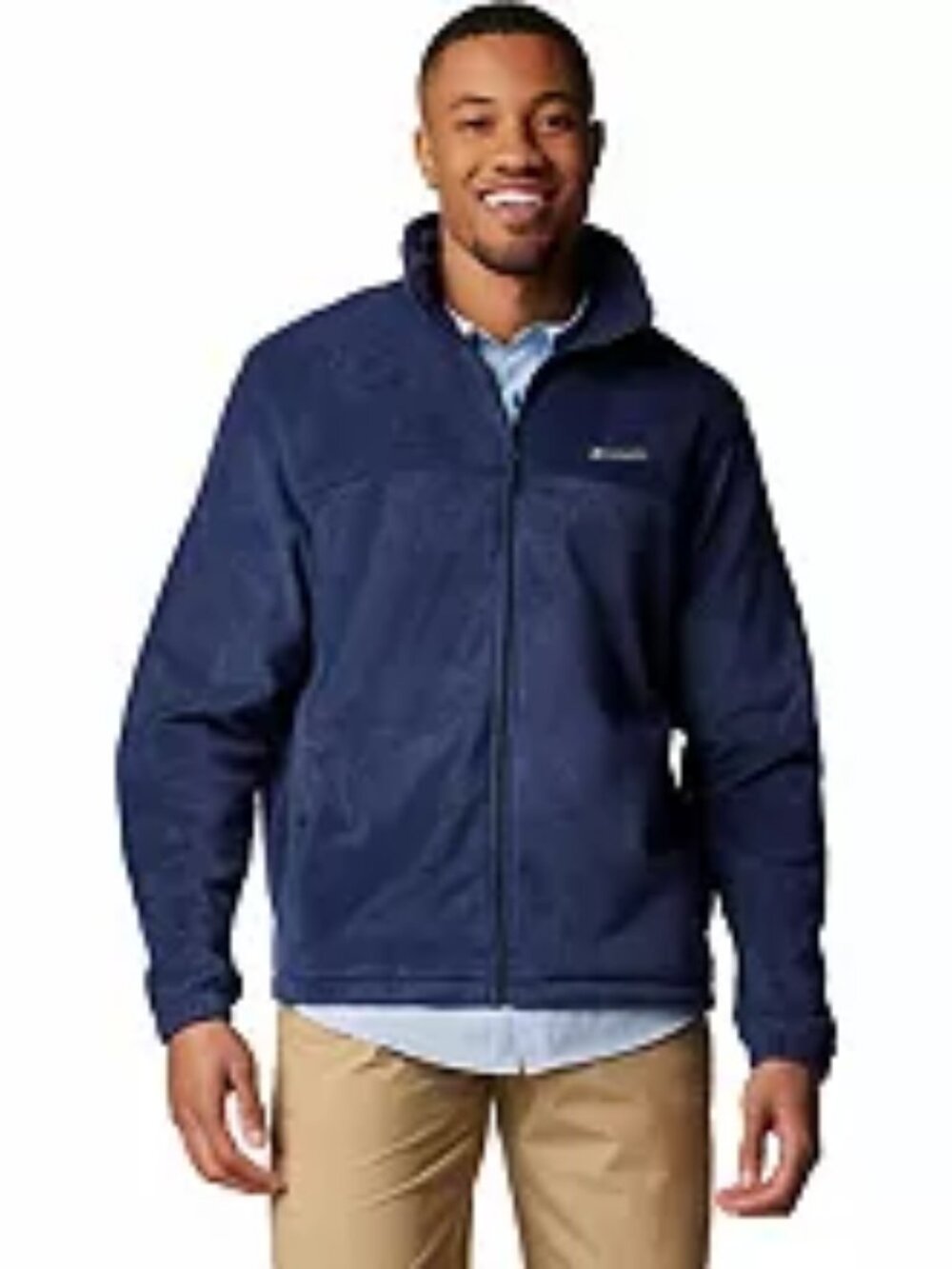 Men's Columbia Steens Mountain Full Zip Fleece Jacket - Collegiate Navy - L -
